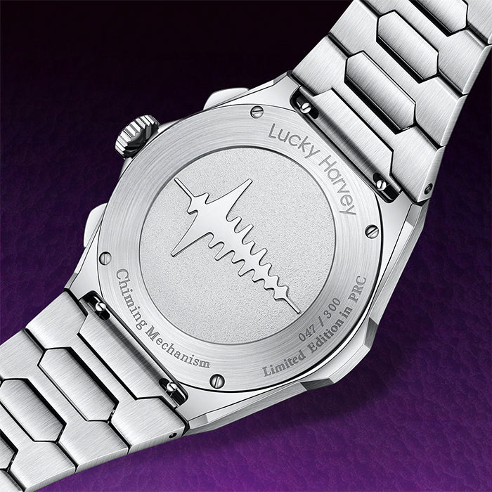 Hammer Dial Big Date Automatic Winding Purple Chiming Watch