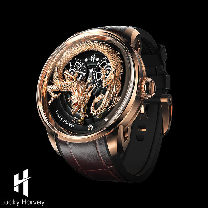 Craftsmanship Series Rose Gold Dragon Automatic Watch