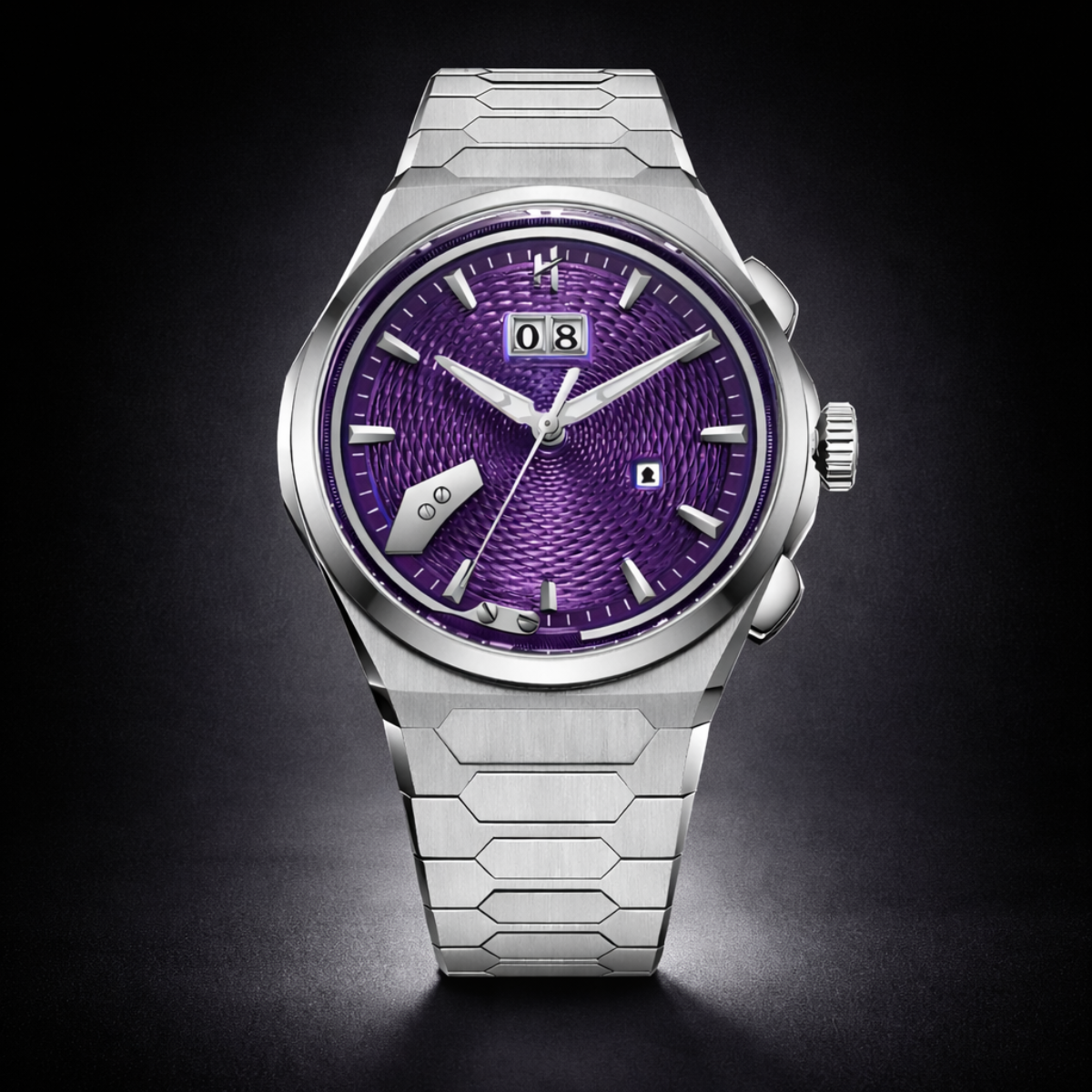 Sound Of Nature Guilloche Dial Purple Titanium Chiming Limited Edition Automatic Watch