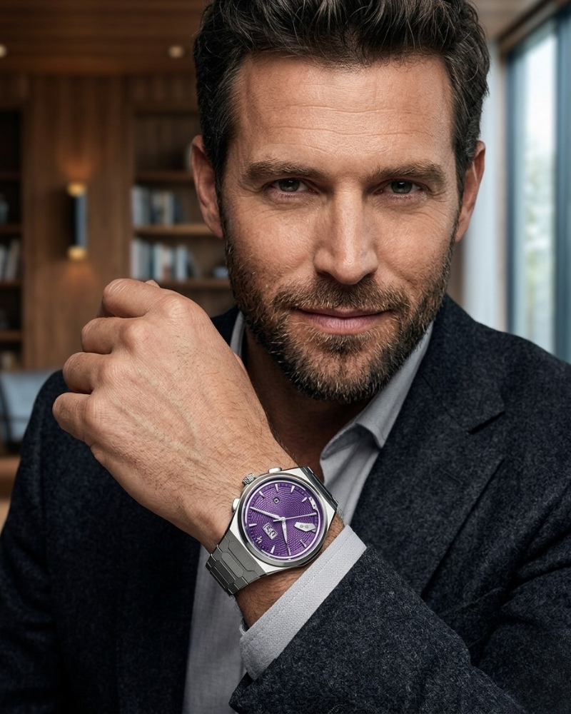 Lucky Harvey Purple Guilloché — Wear the Dusk