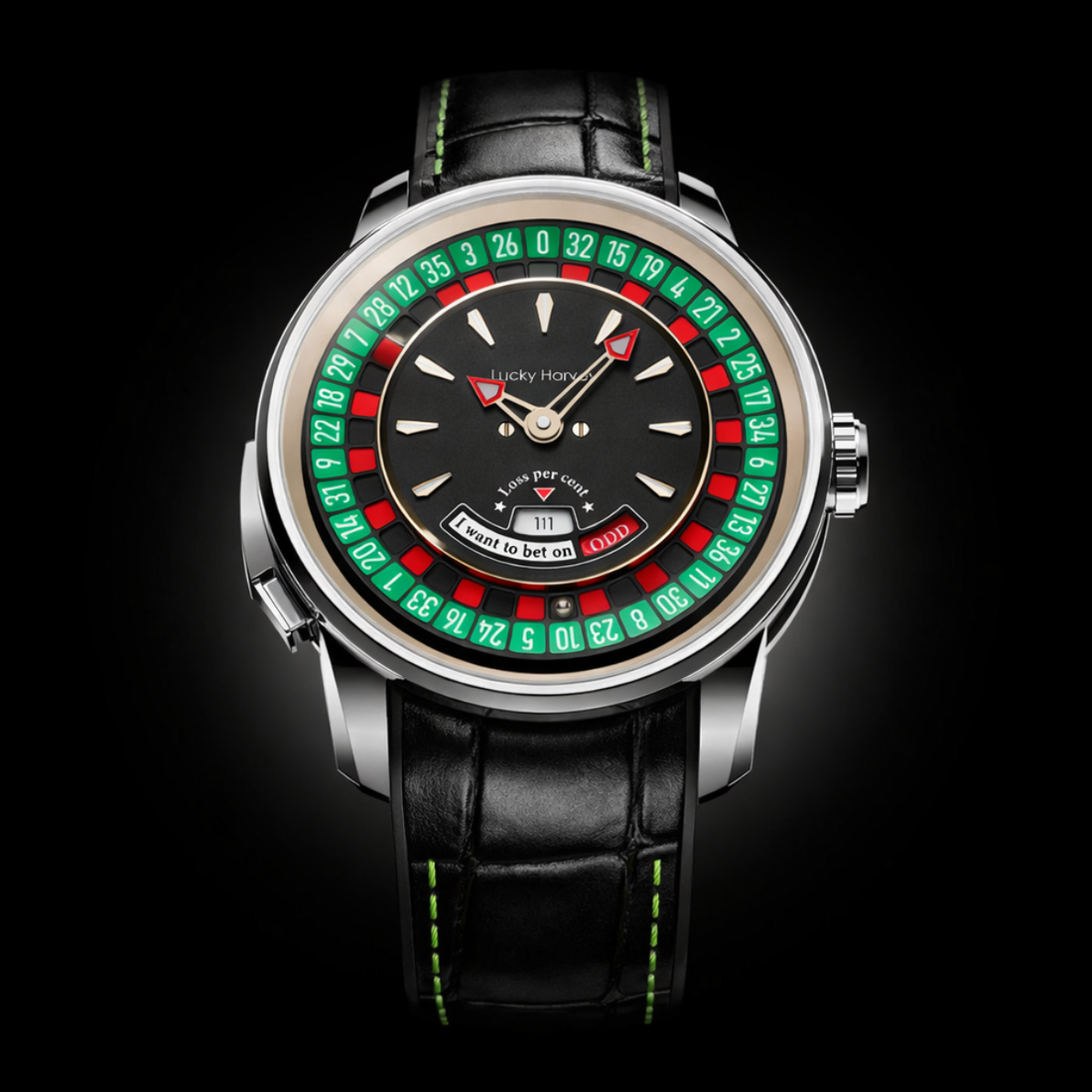 Lucky Harvey Silver European Roulette Automatic Watch