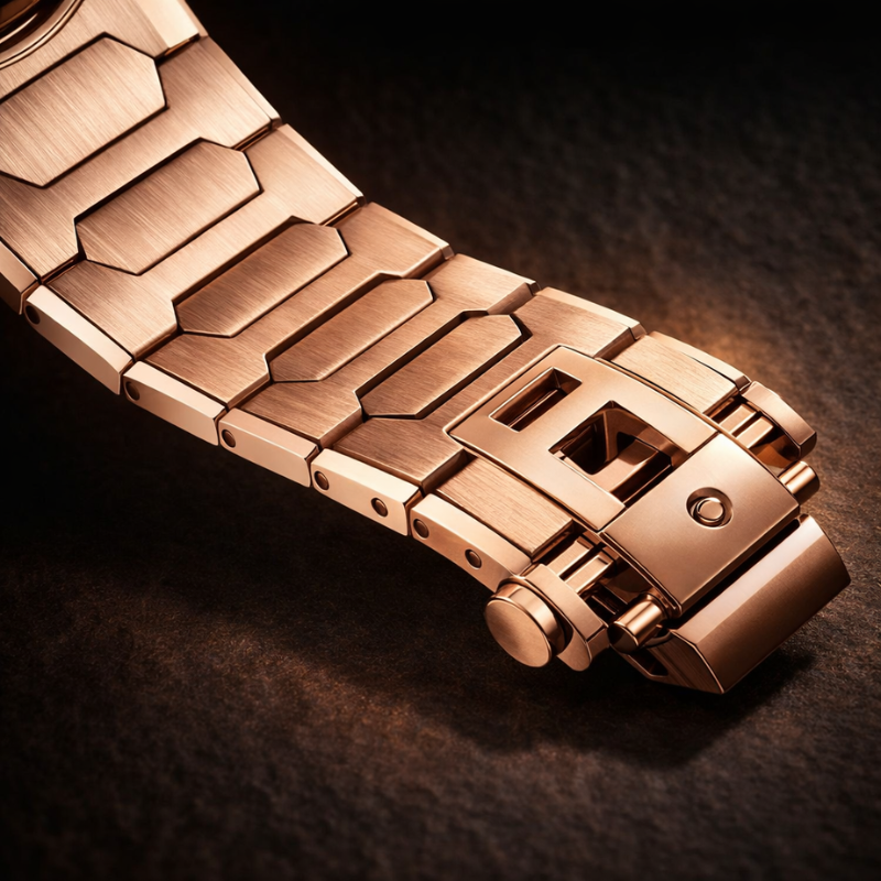 Integrated Rose Gold Bracelet Detail