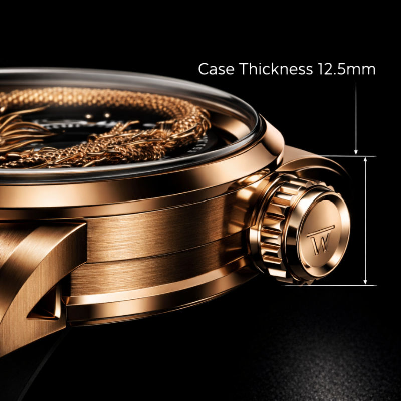 Rose Gold Case Side Profile