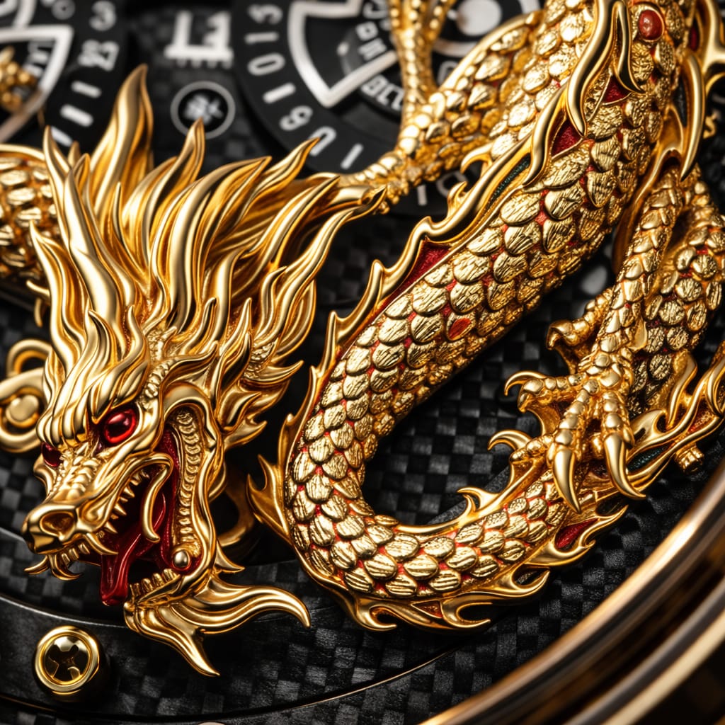 Craftsmanship Series Rose Gold Dragon Automatic Watch